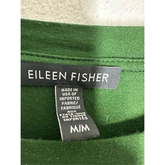Eileen Fisher Hemlock Roundneck Tunic Dress Size M Green Long-Sleeve Mistletoe - Picture 2 of 10
